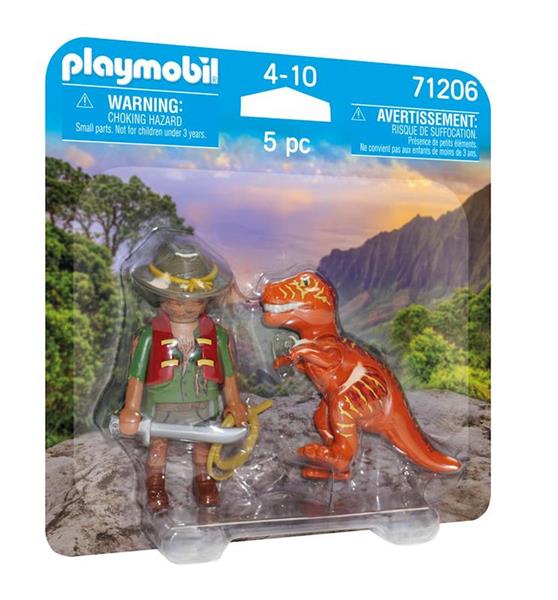 Imagen de Playmobil Duo Pack Aventurero con T-Rex