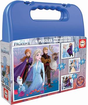 Imagen de Frozen II Maleta Set 4 puzzles Infantiles Progresivos