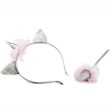Imagen de Set De Diadema De Unicornio Y Varita Dorada
