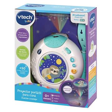 Imagen de VTech Duerme Conmigo, Proyector portátil para Cuna, Juguete para bebés +0 Meses, Versión ESP, Color Azul (3480-540322)