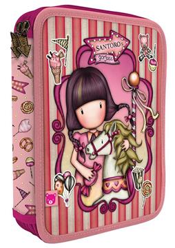 Imagen de SANTORO Plumier Doble 46 Piezas Gorjuss Fairground Carousel