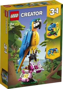 Imagen de Lego Creator 3 en 1 Loro Exótico, Pez o Rana