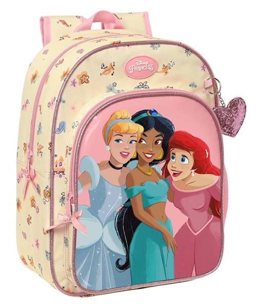 Imagen de Princesas Disney Mochila Escolar Infantil Animada Safta