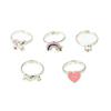 Imagen de Set 5 Anillos En Cajita De Cartón Corazón