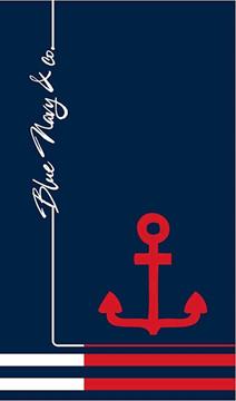 Imagen de Toalla Terciopelo Jacquard Navy 100x170 Cm