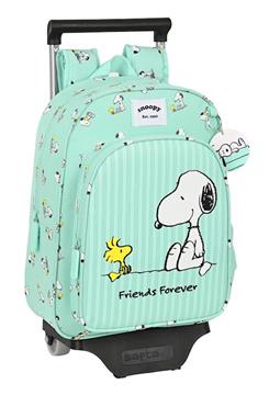 Imagen de Snoopy Mochila Escolar con Carro Safta