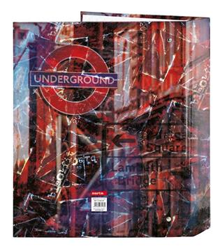 Imagen de Carpeta Folio 4 Anillas Blackfit8 Flags Safta