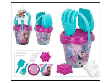 Imagen de Frozen Cubo Playa con Pala,rastrillo,cedazo y 2 moldes