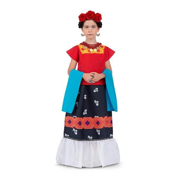 Imagen de Frida Kahlo Disfraz Niña Talla 5-6 Años