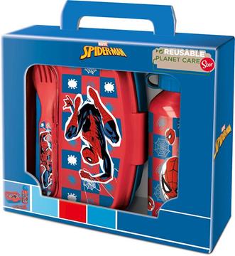 Imagen de Spiderman Sandwichera y Botella Aluminio 400ml