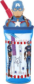 Imagen de Capitán América Vaso Figura 3D 360 ML