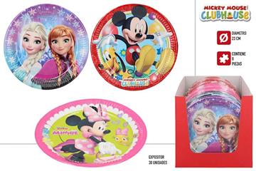 Imagen de Minnie Mickey Frozen Platos Papel 