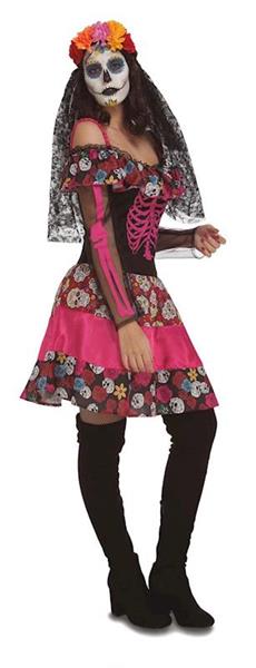 Imagen de Disfraz Día De Los Muertos Mujer Talla XL
