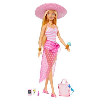 Barbie Muñeca de pelo de fantasía y accesorios, pelo largo y colorido rubio  con ropa inspirada en sirena y unicornio