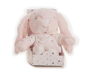 Imagen de Conejito Peluche Rizo Rosa 22 Cm