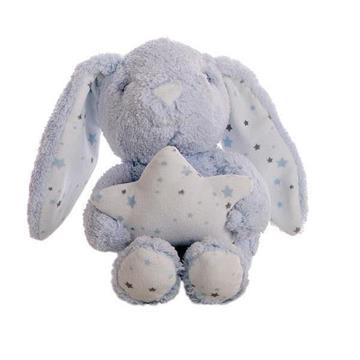 Imagen de Conejito Peluche Rizo Azul 22 Cm