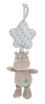 Imagen de Peluche Hippo Colgante Azul Musical 35 Cm