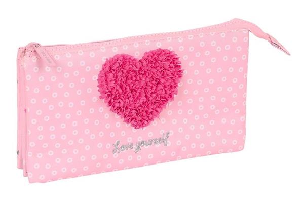 Imagen de Estuche Triple Escolar Corazón Safta