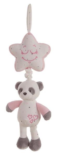 Imagen de Panda Peluche Musical Estrella Rosa 35 Cm