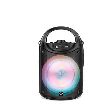 Altavoz Bluetooth Portátil Potente con Efecto de Luces Multicolores LED,  Asa para Transporte, Pantalla Digital, Lector