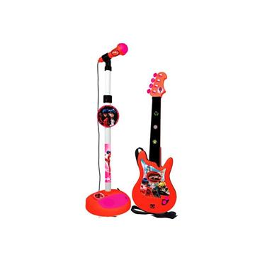 Imagen de Microfono de pie con amplificador y guitarra LadyBug de Reig.