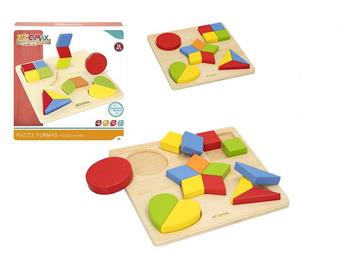Imagen de Puzzle Madera Formas Geométricas Woomax