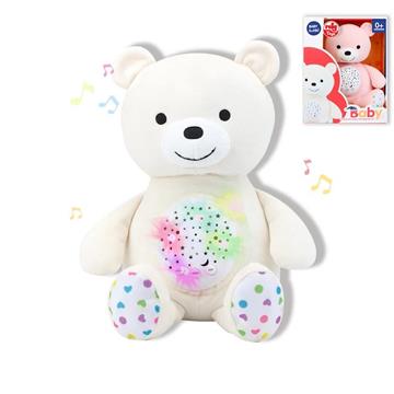 Imagen de Proyector Musical Osito Blanco Peluche 30 Cm