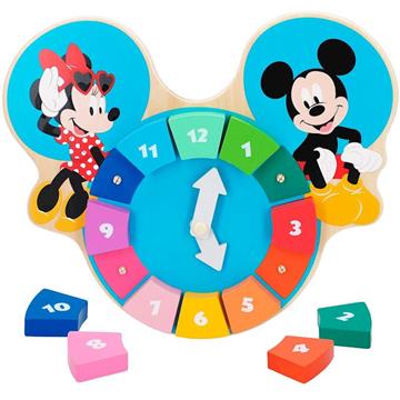 Imagen de Reloj Puzzle Madera Educativo Disney 25cm