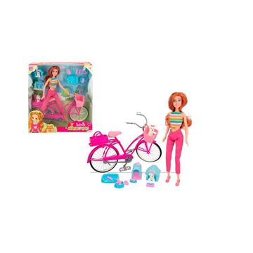 Imagen de Muñeca Isabella Con Bicicleta Y Mascota