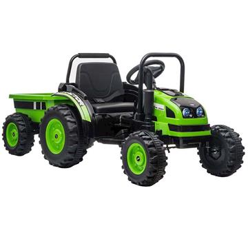 Imagen de Tractor Batería Con Remolque Verde