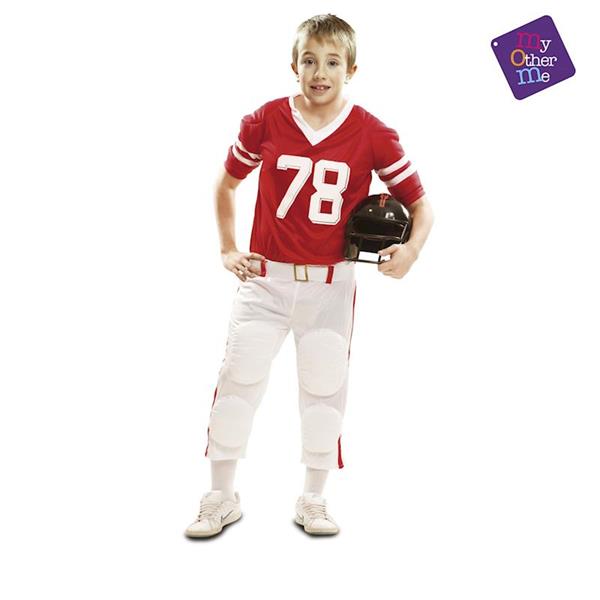 Imagen de Disfraz Infantil Jugador Rugby Rojo Talla 5-6 años Viving Costumes