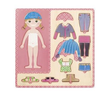Imagen de Vestir Niña Puzzle Encajable Madera Goula
