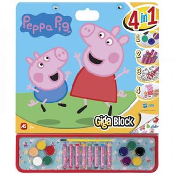 Imagen de Libro De Pegatinas Para Pintar Giga Block Peppa Pig 4 En 1