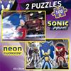 Imagen de Sonic Prime Neon Puzzle Set de 2 100 Piezas 