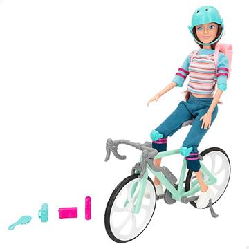 Imagen de Muñeca Articulada con Bicicleta Isabella Fashion