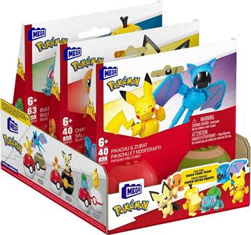 Imagen de Pokémon Pack 2 Pokeballs Construibles Modelos Surtidos Mattel