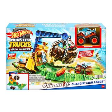 Imagen de Hot Wheels Monster Trucks Pista para Coches con Accesorios Mattel