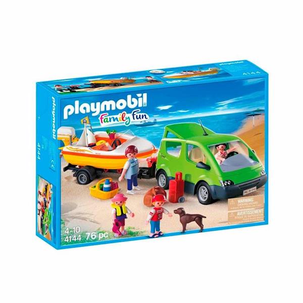 Imagen de Playmobil Coche Familiar con Lancha Family Fun