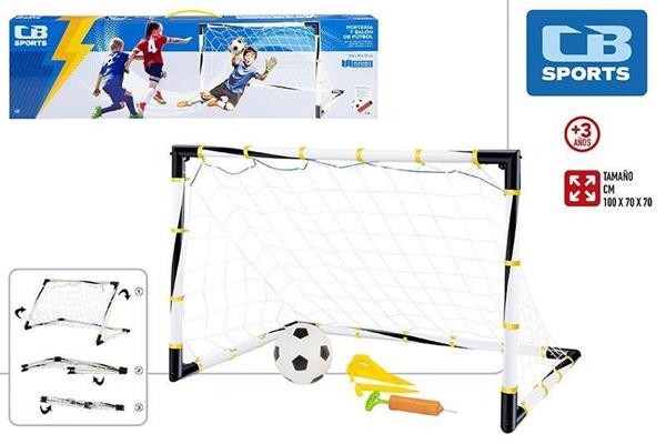 Imagen de Set de Fútbol con Portería Plegable Balón e Hinchador CB Sports