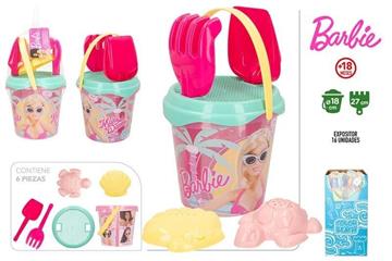 Imagen de Barbie Set de Playa Cubo 18 cm con Accesorios Colorbaby