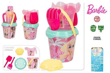 Imagen de Barbie Set de Playa Cubo 18 cm con Accesorios Color Beach