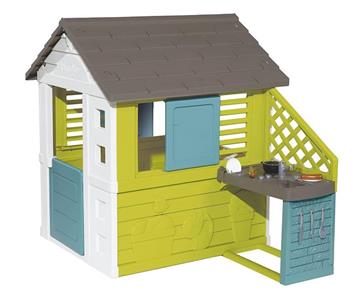 Imagen de Casa Pretty de Smoby con Cocina Exterior: Perfecta Casa de Juego para Aventuras Divertidas