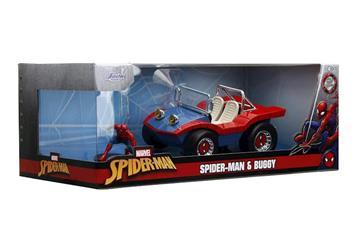 Imagen de Buggy Metálico escala 1:24 con Partes móviles y Figura de Spiderman (253225030) (Smoby)