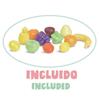 Imagen de Carro Compra Koala Portabebe Con Set 12 Frutas Para Muñecas De Hasta 50 Cm 30X50X62 Cm (Decuevas - 52179)