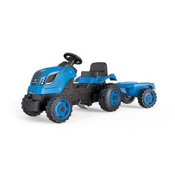 Imagen de Tractor a Pedales Farmer XL con Remolque Azul 142x44x54 cm Smoby 7600710129