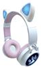 Imagen de Auriculares bluetooth con orejas de gato y luces. Para escuchar música sin cable. 24,40X46X37 cm