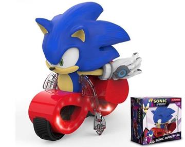 Imagen de Moto radio control Sonic con luces led ¡se inclina como el auténtico Sonic! 25x15x25 cm