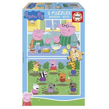 Imagen de Puzzle de madera 2X25 piezas Peppa Pig