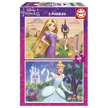 Imagen de Puzzle 2X48 piezas Princesas Disney (Rapunzel y Cenicienta)