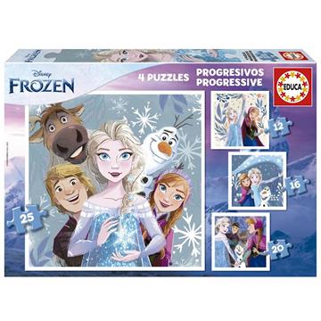 Imagen de Puzzles progresivos 12-16-20-25 piezas Frozen 